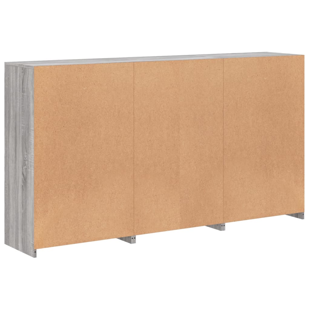 Buffet avec lumières LED sonoma gris 181,5x37x100 cm - XIOS