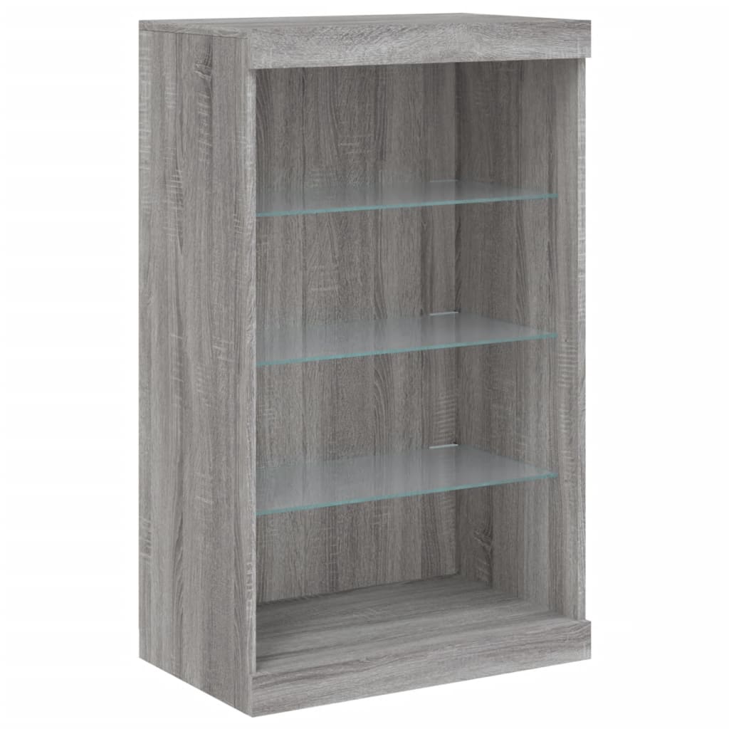 Buffet avec lumières LED sonoma gris 181,5x37x100 cm - XIOS
