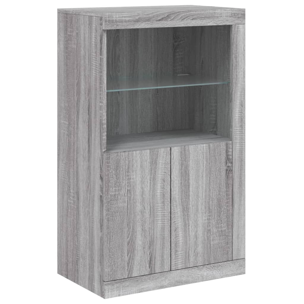 Buffet avec lumières LED sonoma gris 181,5x37x100 cm - XIOS