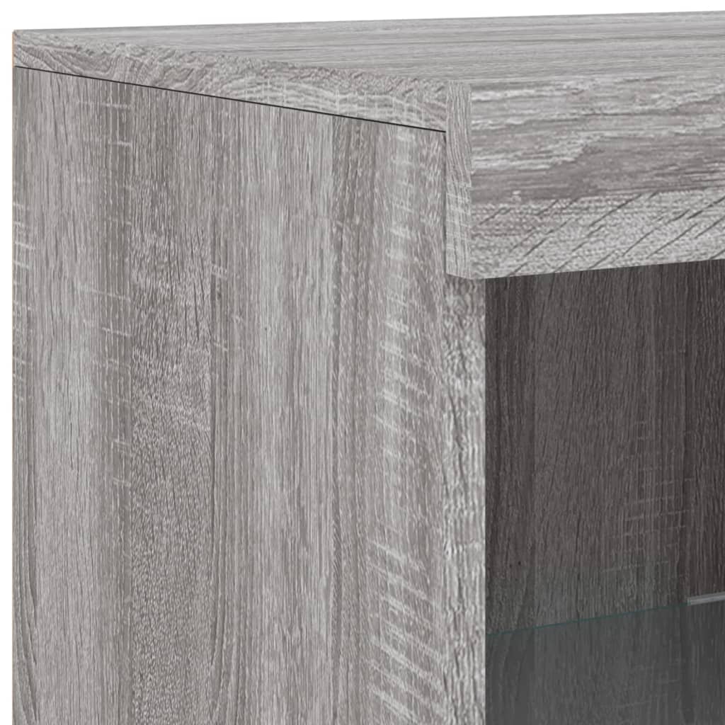Buffet avec lumières LED sonoma gris 181,5x37x100 cm - XIOS