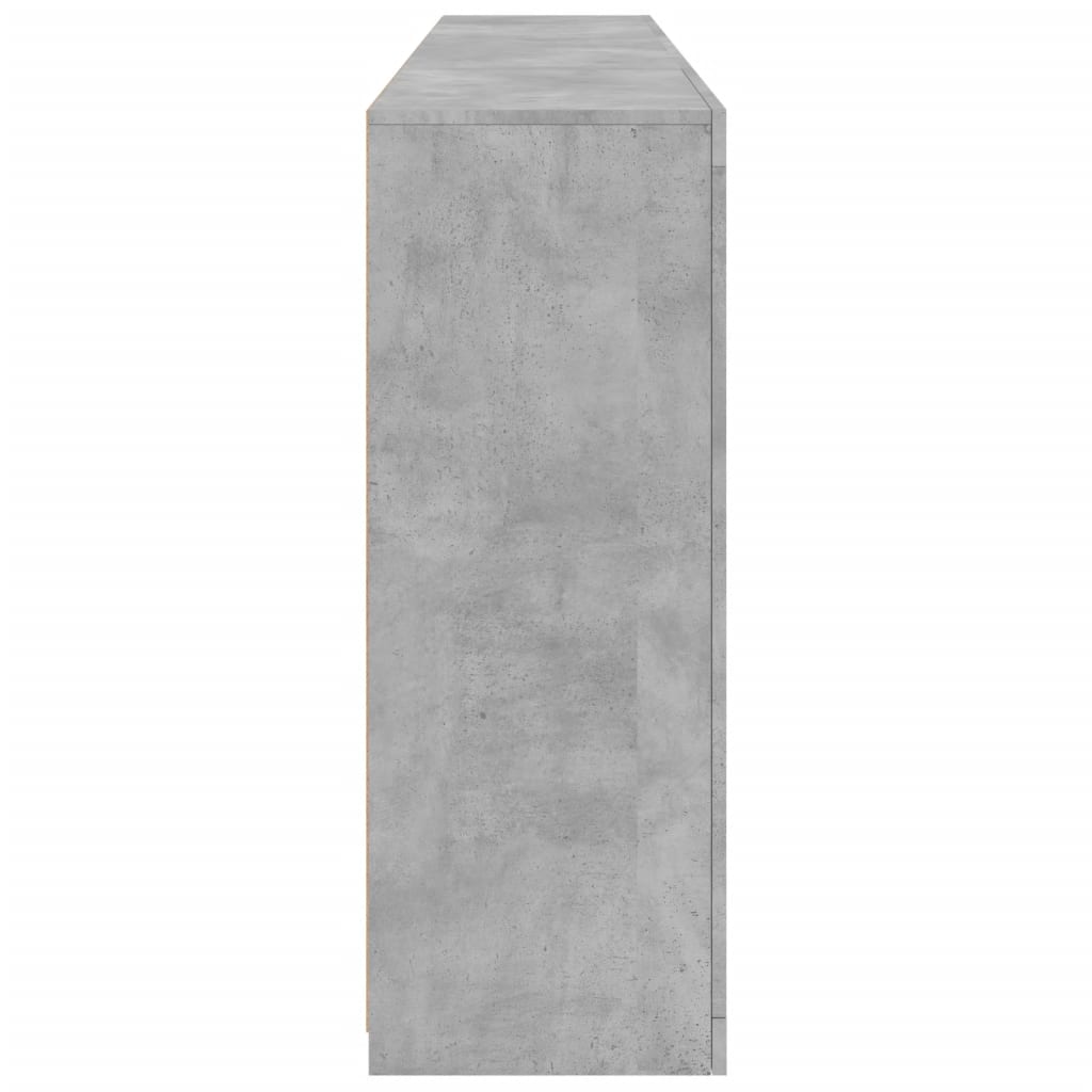 Buffet avec lumières LED gris béton 202x37x100 cm - XIOS