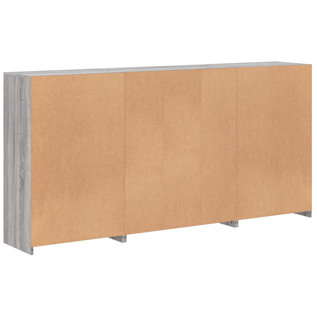 Buffet avec lumières LED sonoma gris 202x37x100 cm - XIOS