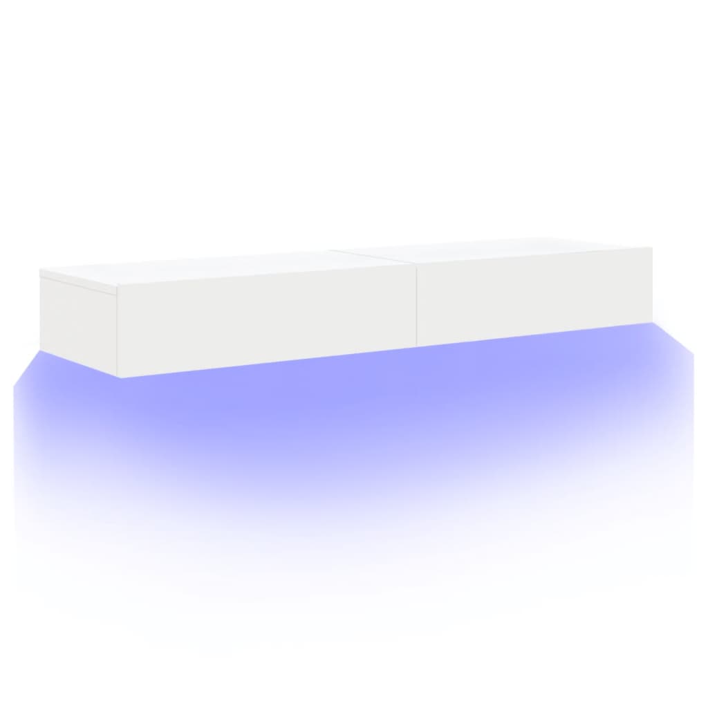 Meubles TV avec éclairage LED 2 pcs blanc 60x35x15,5 cm - XIOS