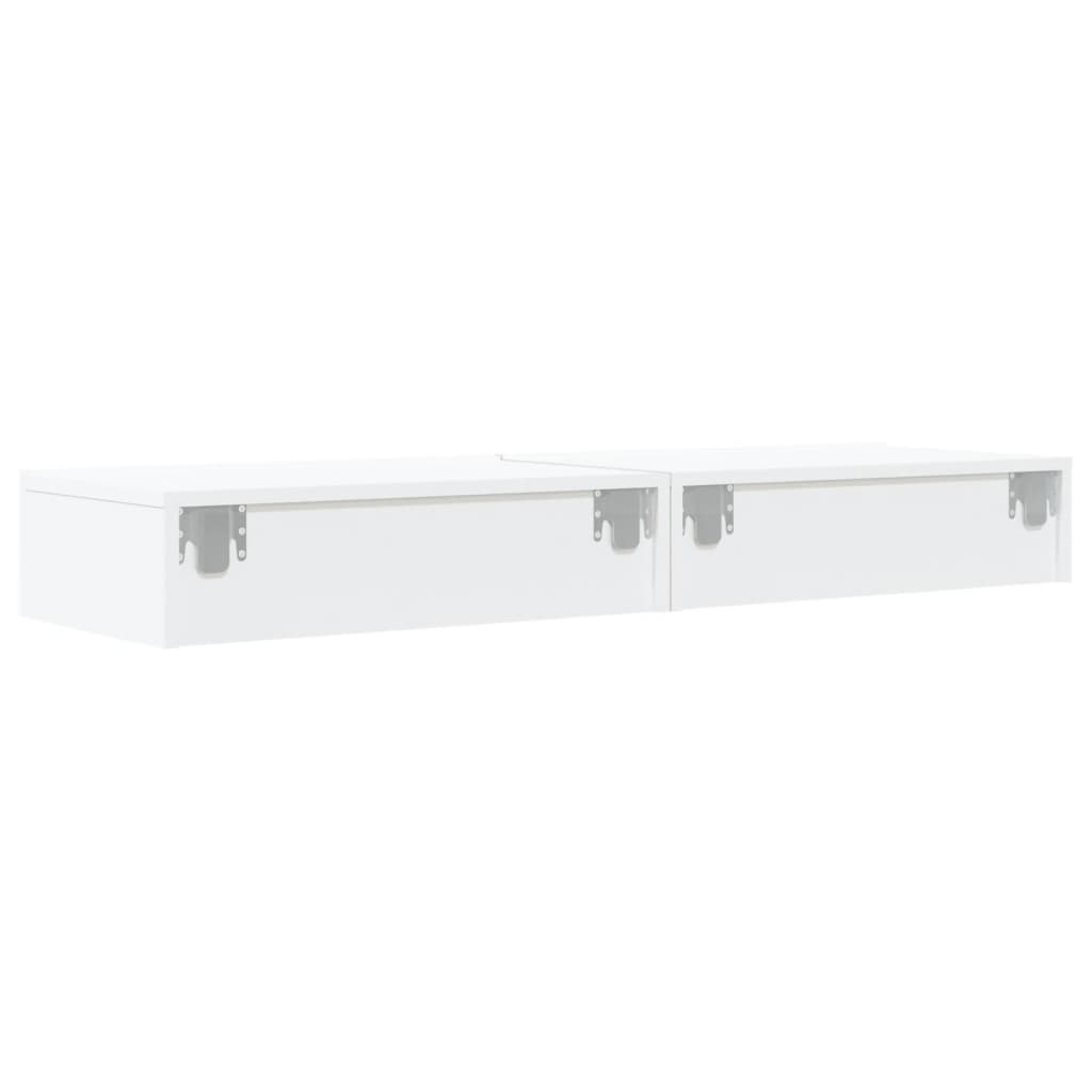 Meubles TV avec éclairage LED 2 pcs blanc 60x35x15,5 cm - XIOS