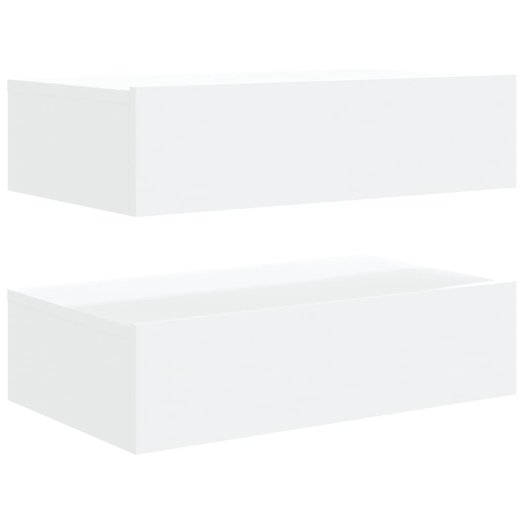 Meubles TV avec éclairage LED 2 pcs blanc 60x35x15,5 cm - XIOS