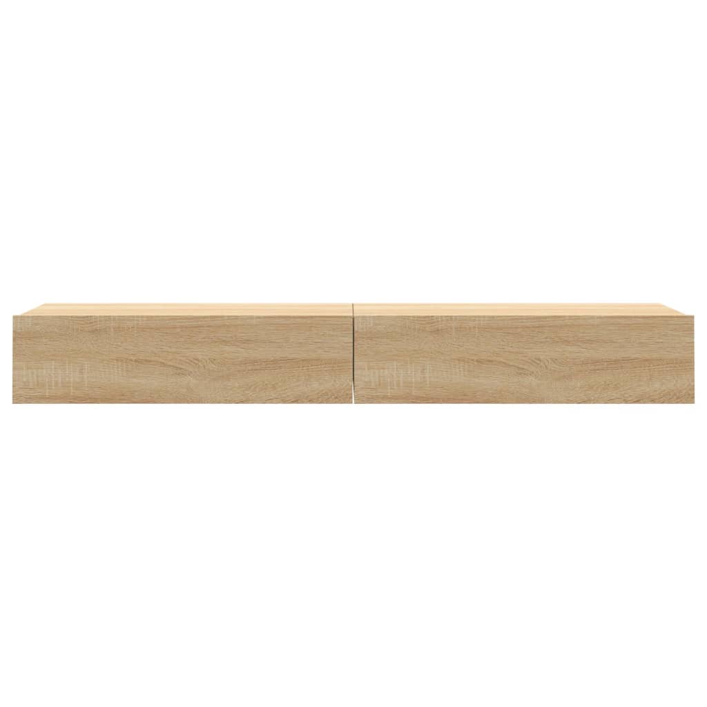 Meubles TV avec éclairage LED 2 pcs chêne sonoma 60x35x15,5 cm