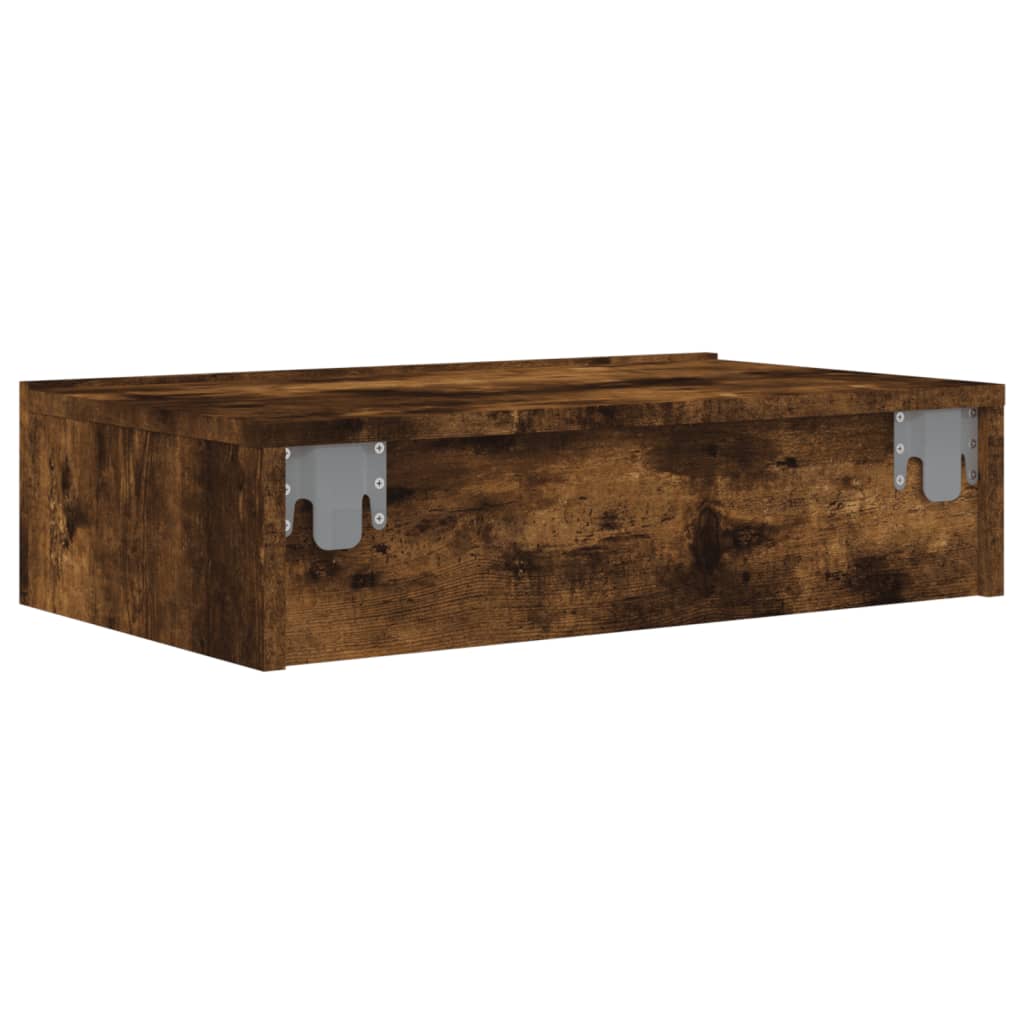 Meuble TV avec éclairage LED chêne fumé 60x35x15,5 cm - XIOS