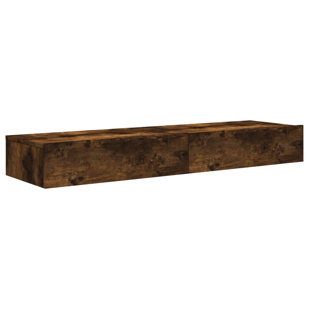 Meubles TV avec lumières LED 2 pcs chêne fumé 60x35x15,5 cm - XIOS