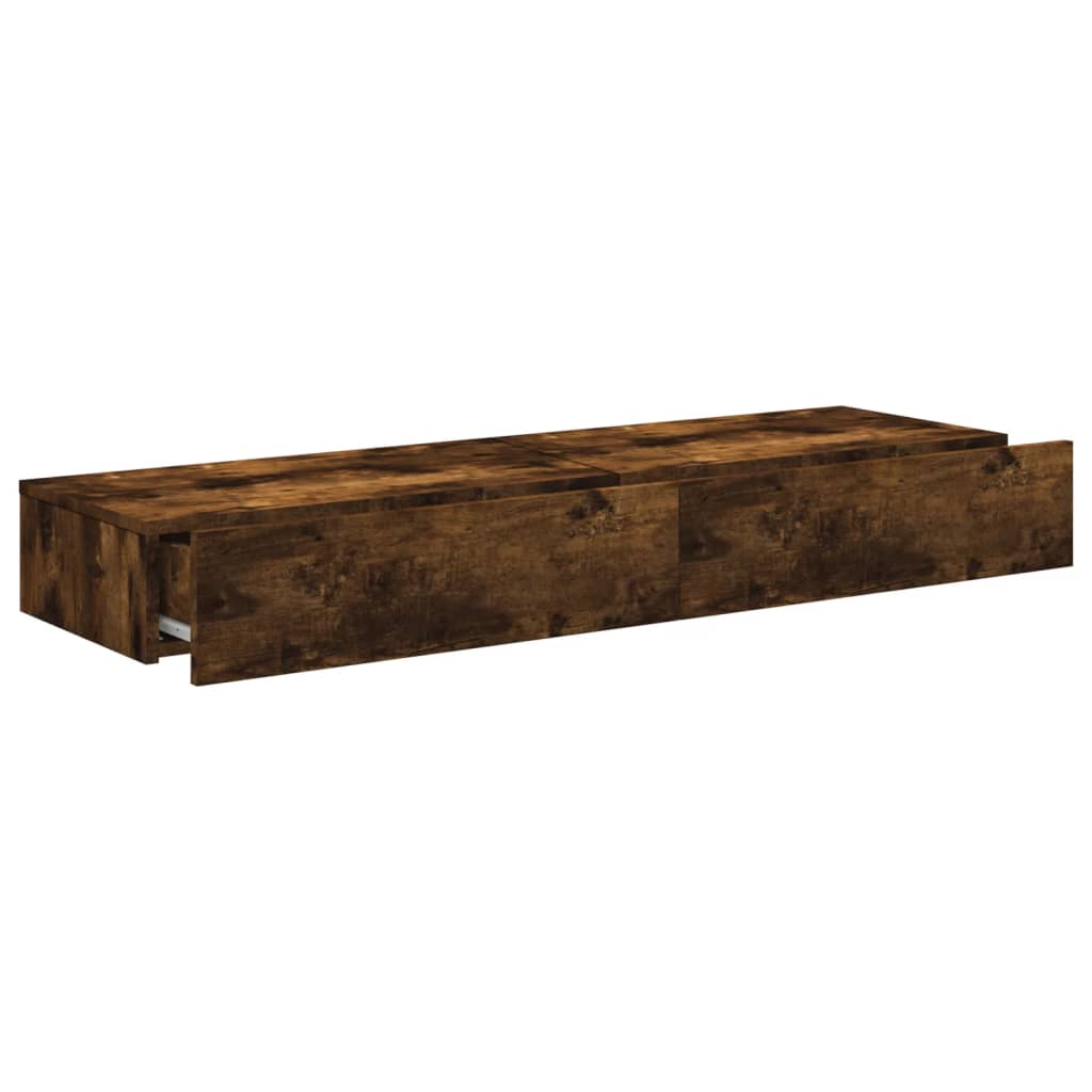 Meubles TV avec lumières LED 2 pcs chêne fumé 60x35x15,5 cm - XIOS