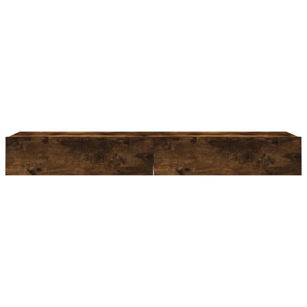 Meubles TV avec lumières LED 2 pcs chêne fumé 60x35x15,5 cm - XIOS