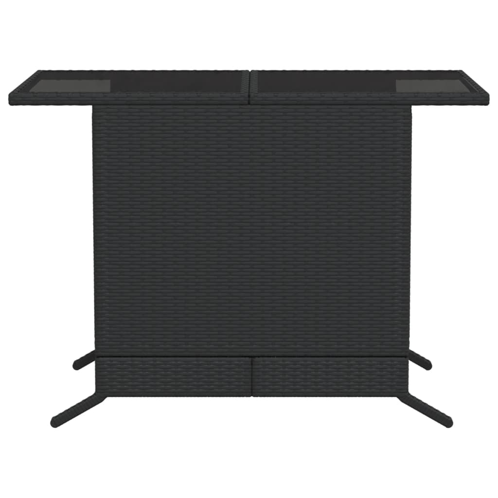 Ensemble de bistro 3 pcs avec coussins noir résine tressée - XIOS