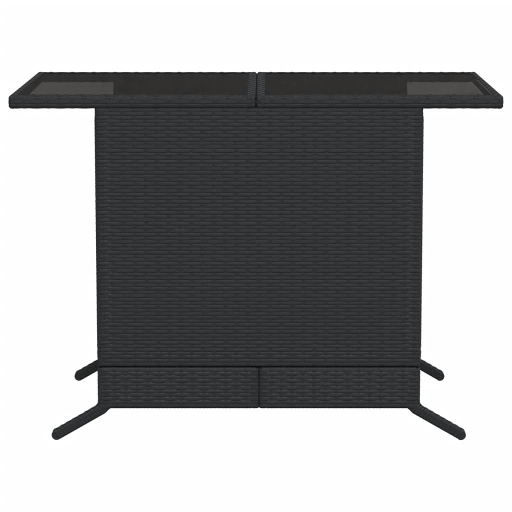 Ensemble de bistro 3 pcs avec coussins noir résine tressée - XIOS