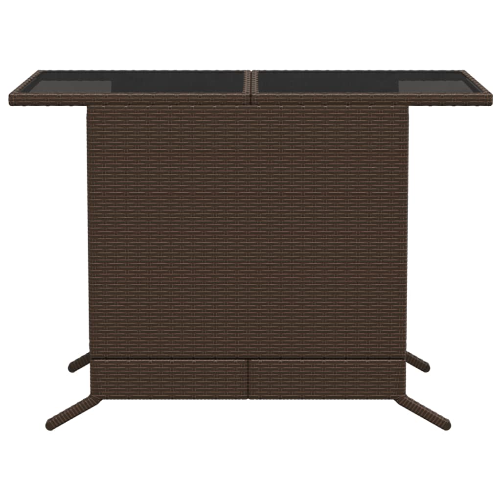 Ensemble de bistro 3 pcs avec coussins marron résine tressée - XIOS