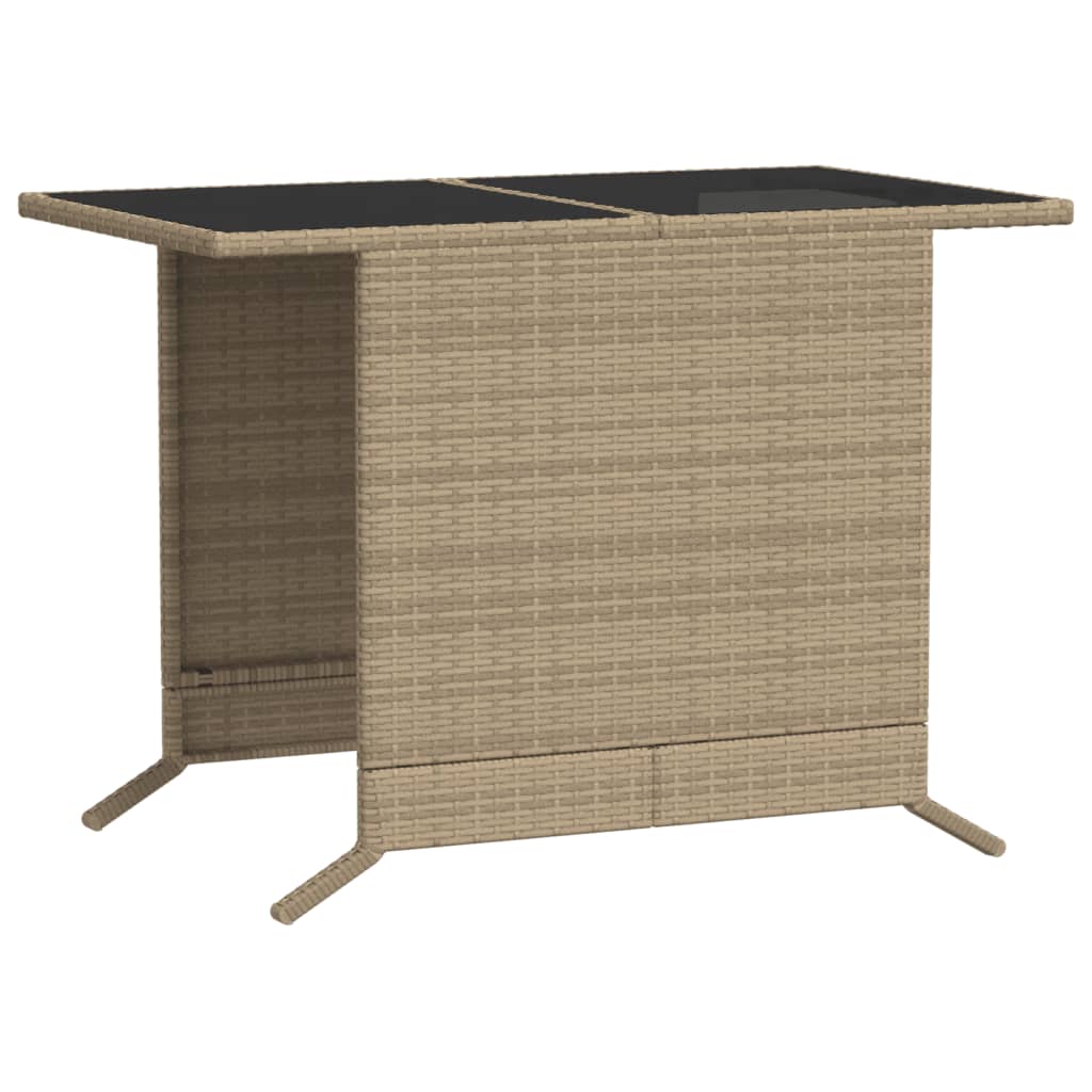 Ensemble de bistro 3 pcs avec coussins beige résine tressée - XIOS