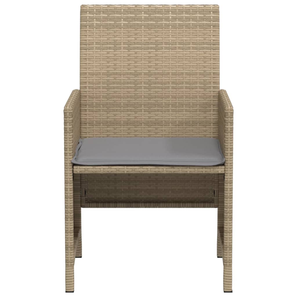 Ensemble de bistro 3 pcs coussins mélange beige résine tressée - XIOS