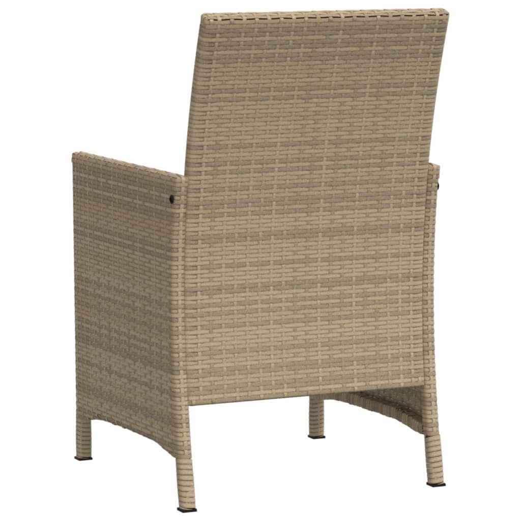 Ensemble de bistro 3 pcs coussins mélange beige résine tressée - XIOS