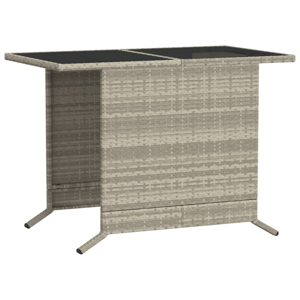 Ensemble de bistro 3 pcs et coussins gris clair résine tressée - XIOS