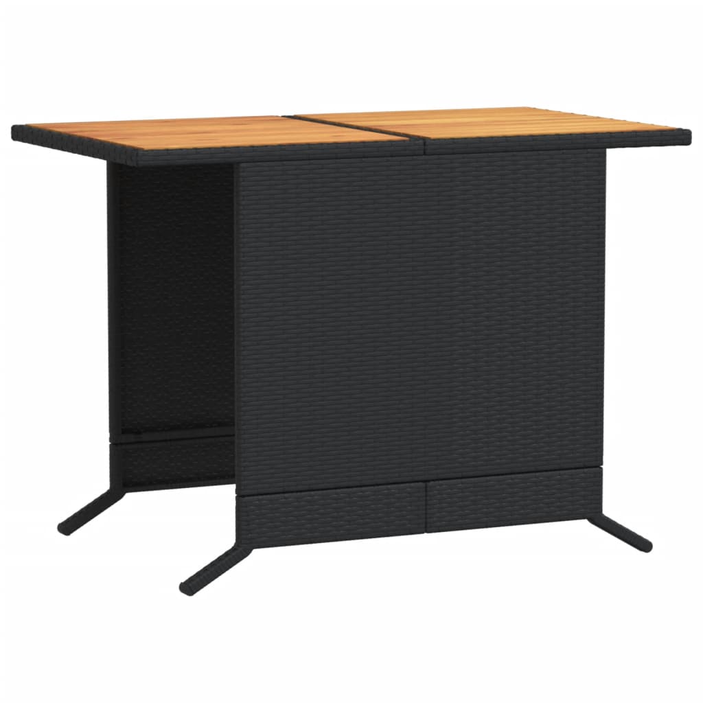 Ensemble de bistro 3 pcs avec coussins noir résine tressée - XIOS