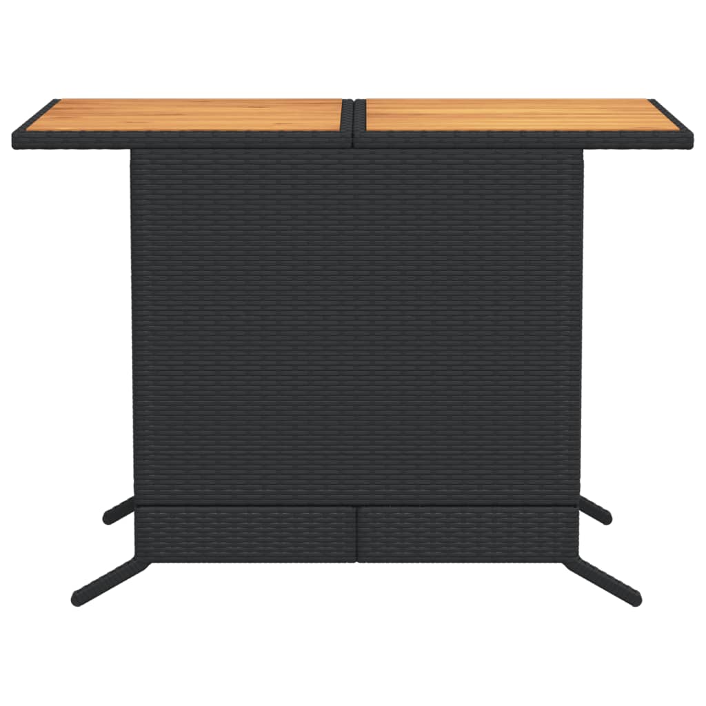 Ensemble de bistro 3 pcs avec coussins noir résine tressée - XIOS