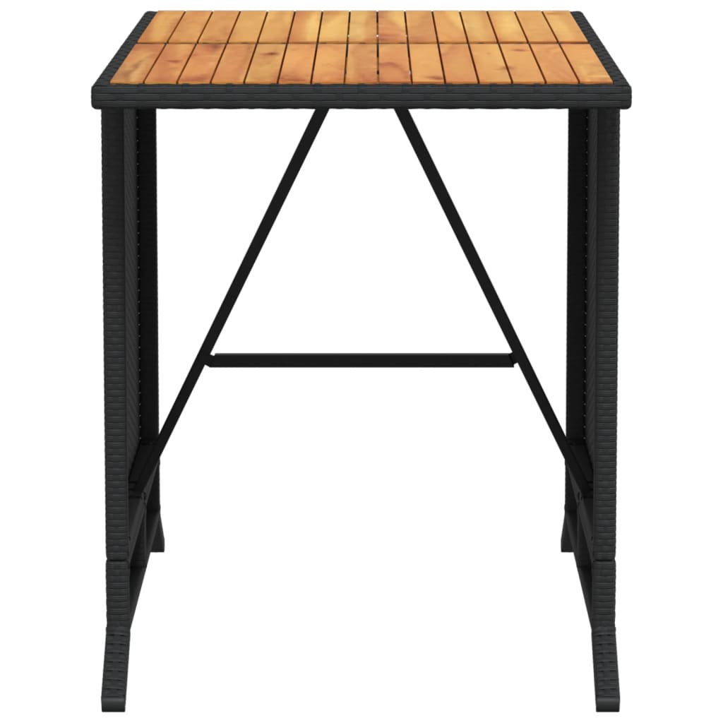 Ensemble de bistro 3 pcs avec coussins noir résine tressée - XIOS
