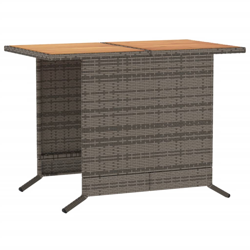 Ensemble de bistro 3 pcs avec coussins gris résine tressée - XIOS
