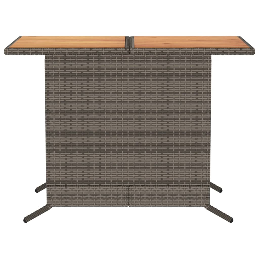 Ensemble de bistro 3 pcs avec coussins gris résine tressée - XIOS