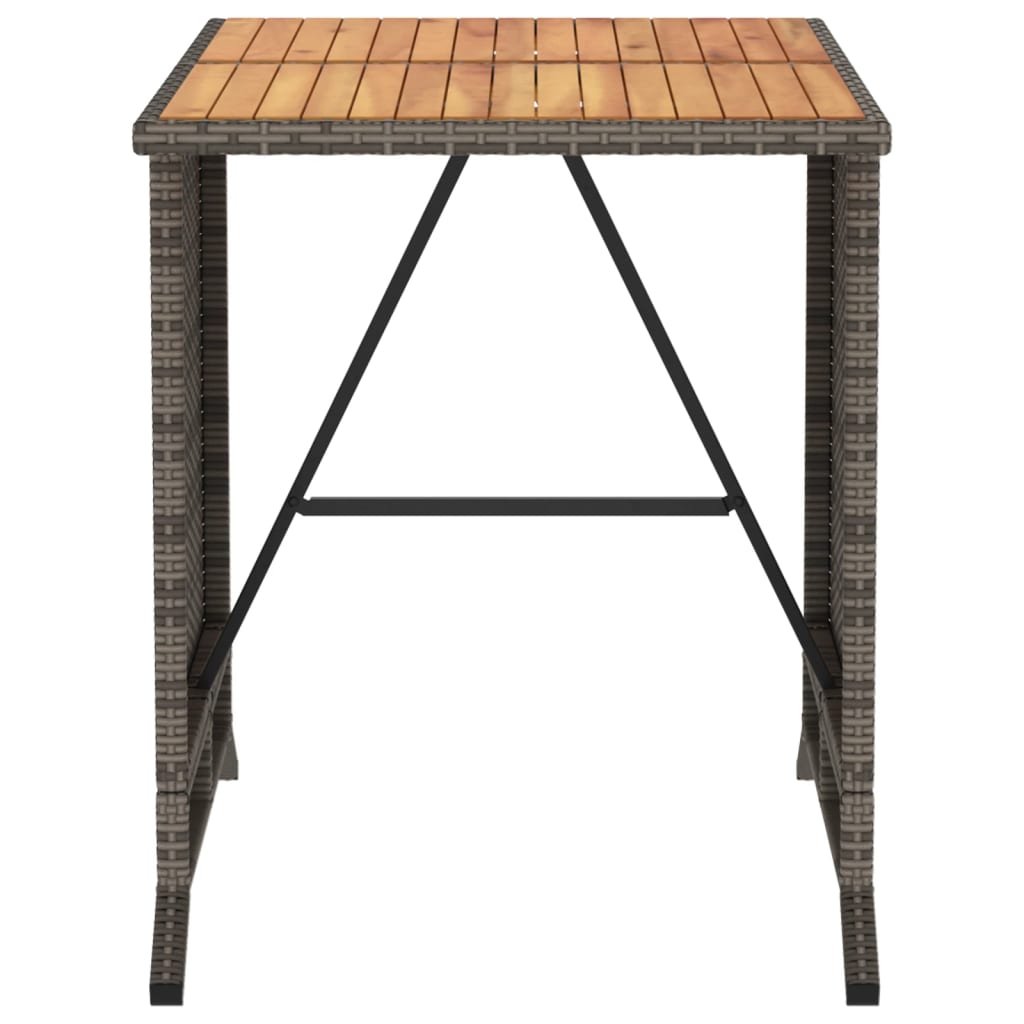 Ensemble de bistro 3 pcs avec coussins gris résine tressée - XIOS