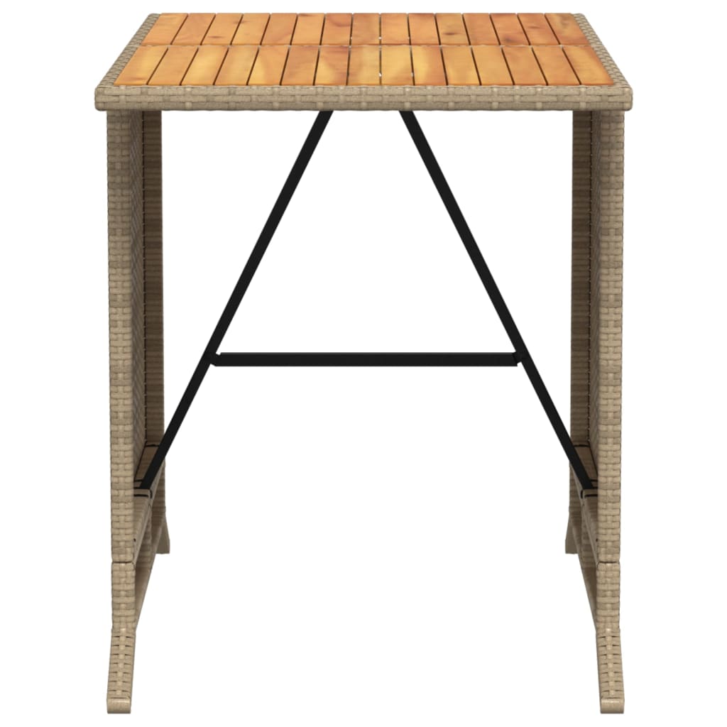 Ensemble de bistro 3 pcs avec coussins beige résine tressée - XIOS