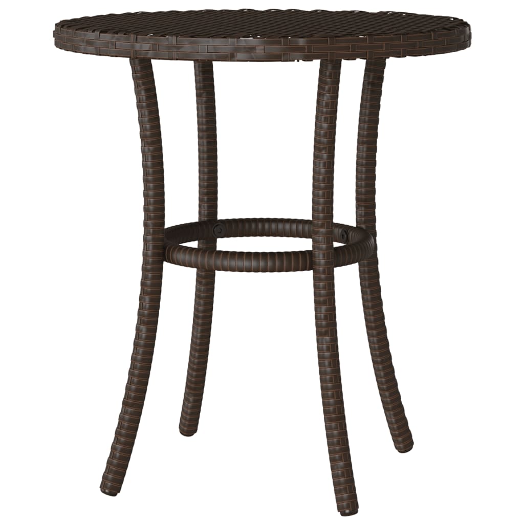Ensemble de bistro 3 pcs avec coussins marron résine tressée - XIOS