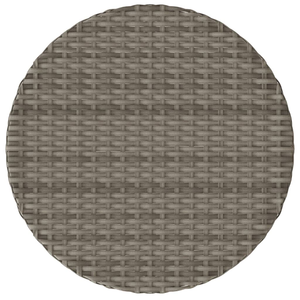 Ensemble de bistro 3 pcs avec coussins gris résine tressée - XIOS