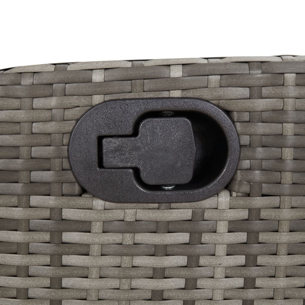 Ensemble de bistro 3 pcs avec coussins gris résine tressée - XIOS