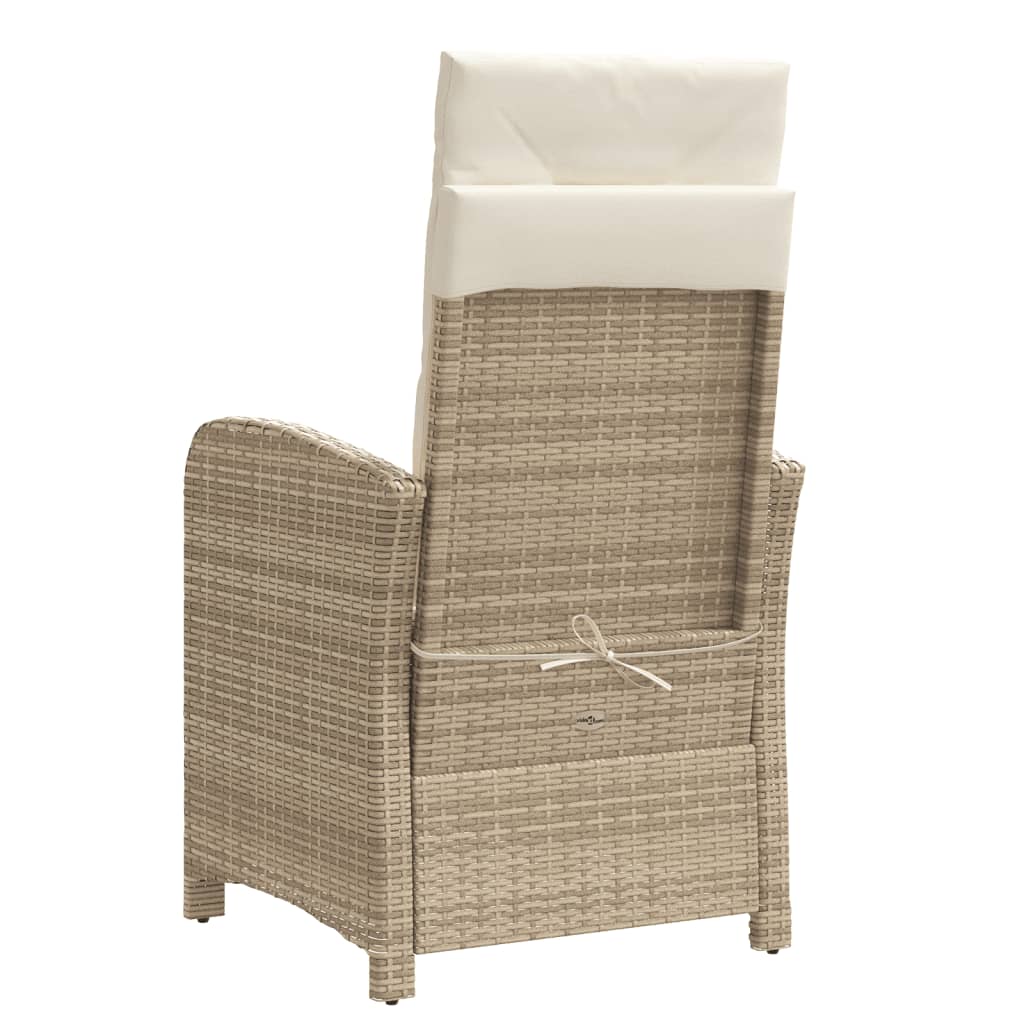 Ensemble de bistro 3 pcs avec coussins beige résine tressée - XIOS