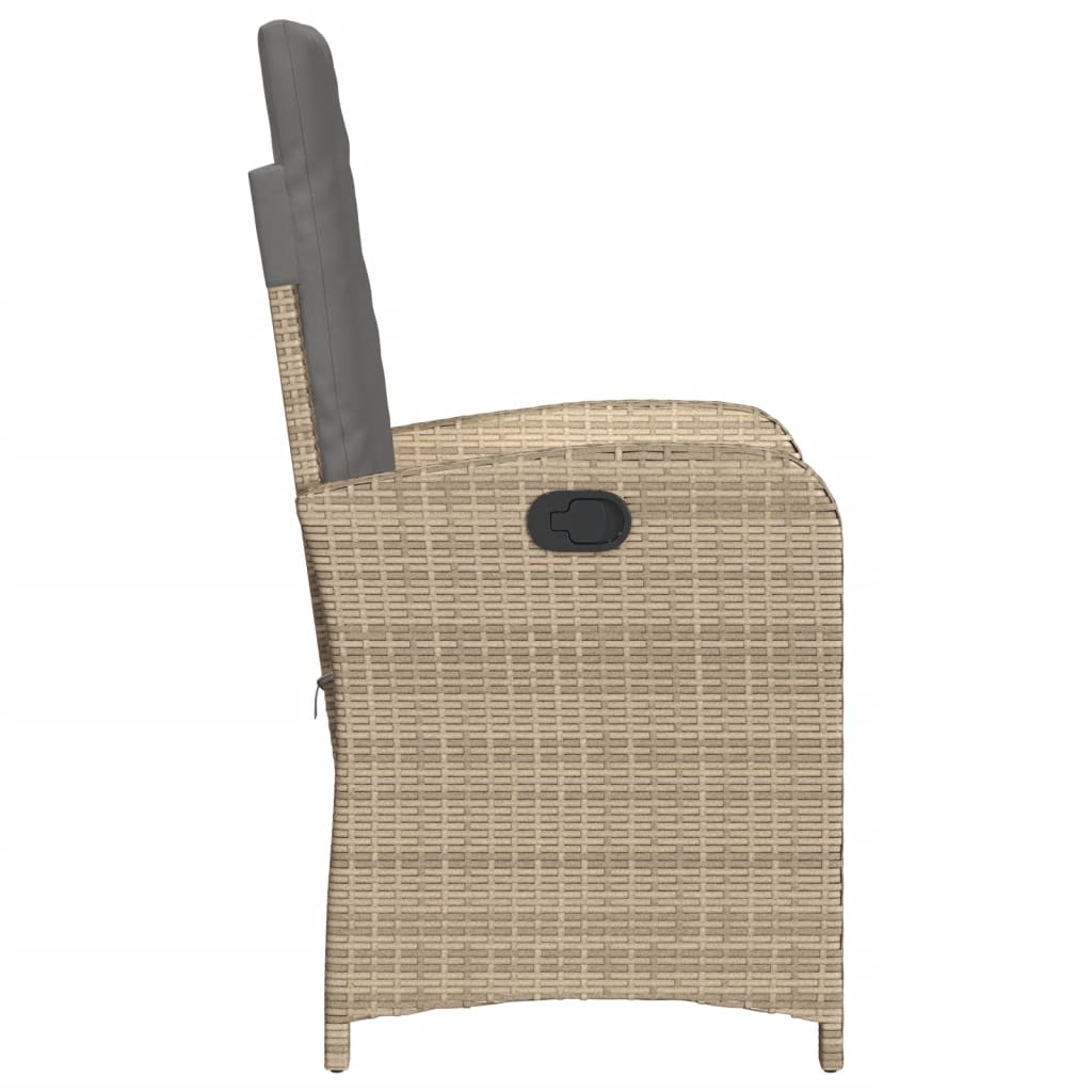Ensemble de bistro 3 pcs coussins mélange beige résine tressée - XIOS