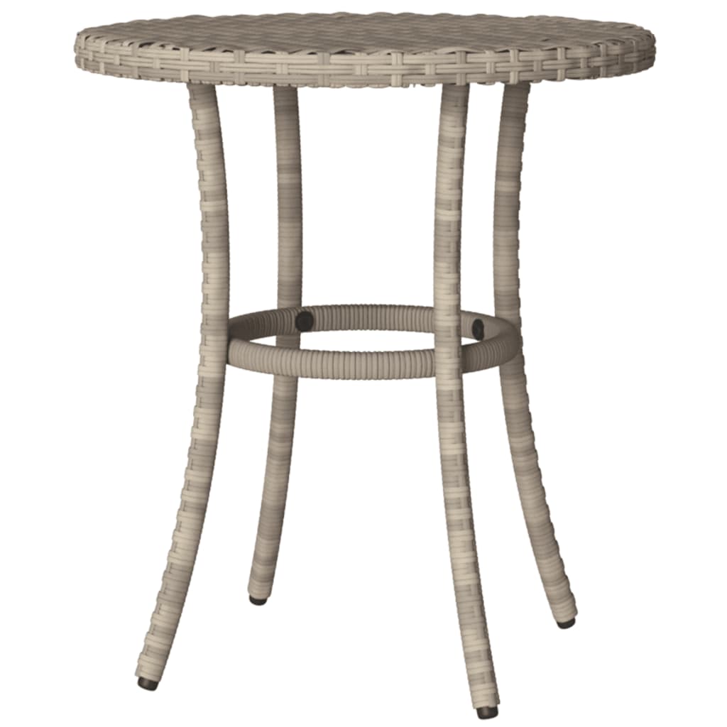 Ensemble de bistro 3 pcs et coussins gris clair résine tressée - XIOS