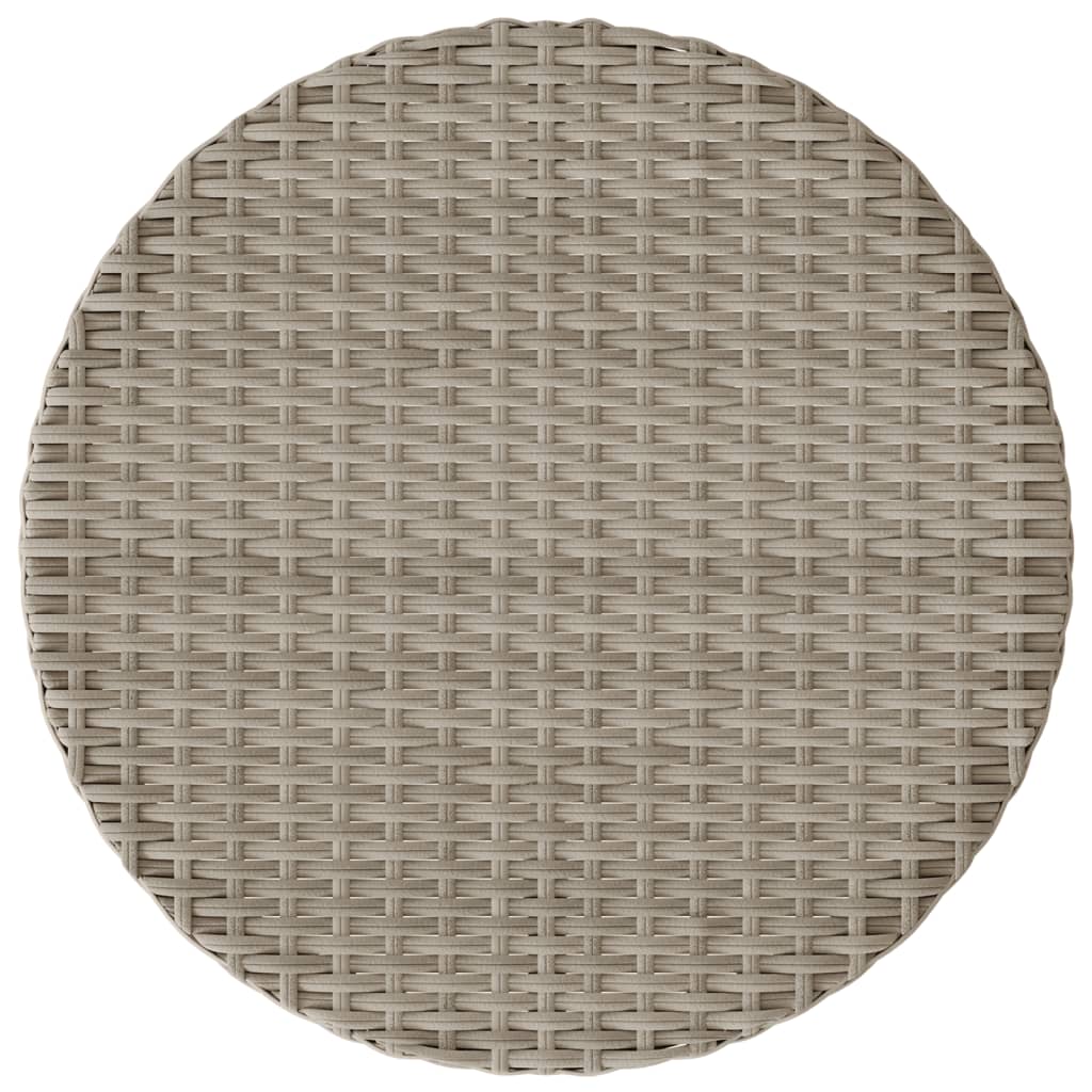 Ensemble de bistro 3 pcs et coussins gris clair résine tressée - XIOS