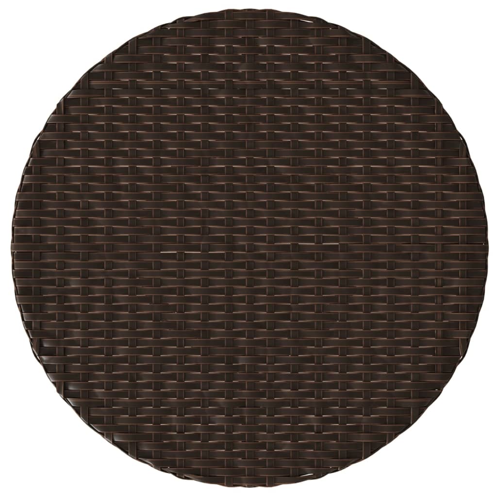 Ensemble de bistro 3 pcs avec coussins marron résine tressée - XIOS