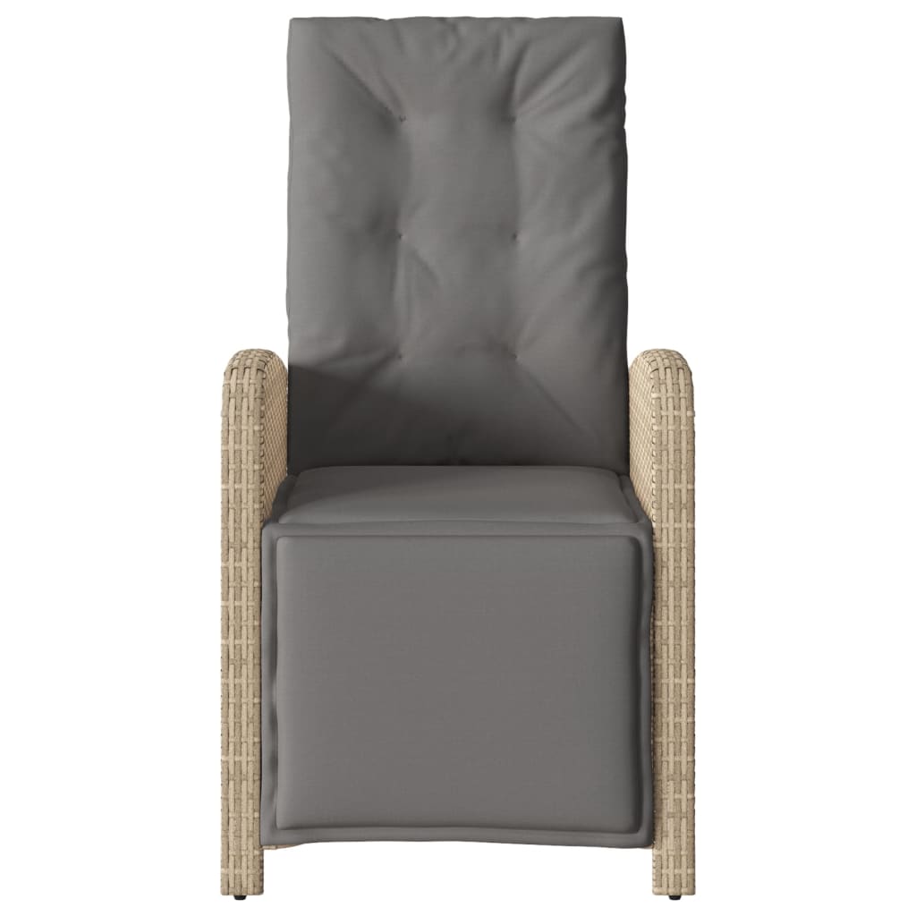 Ensemble de bistro 3 pcs coussins mélange beige résine tressée - XIOS