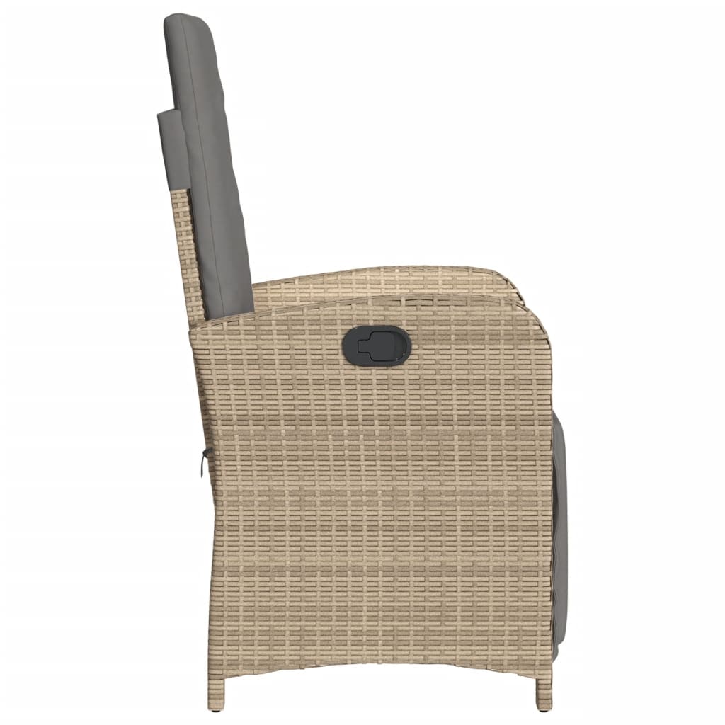 Ensemble de bistro 3 pcs coussins mélange beige résine tressée - XIOS