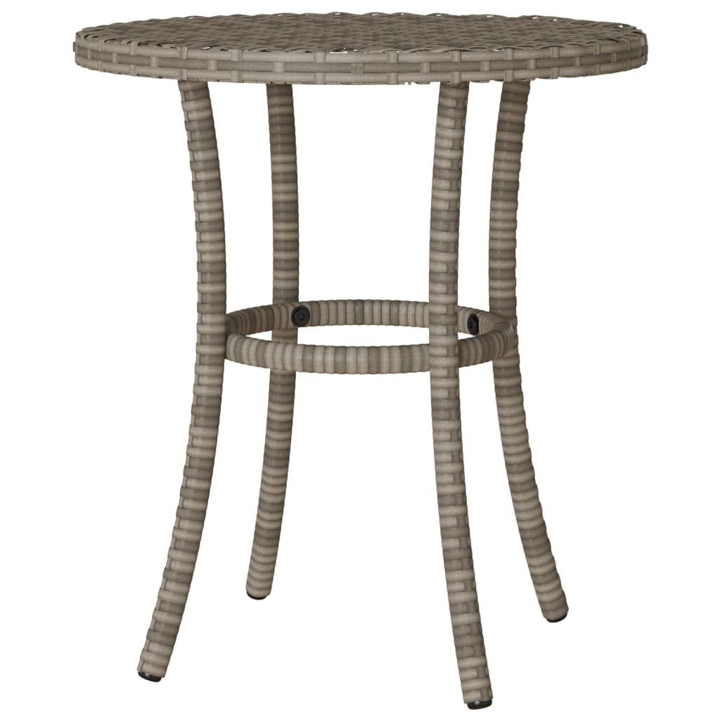 Ensemble de bistro 3 pcs avec coussins gris résine tressée - XIOS