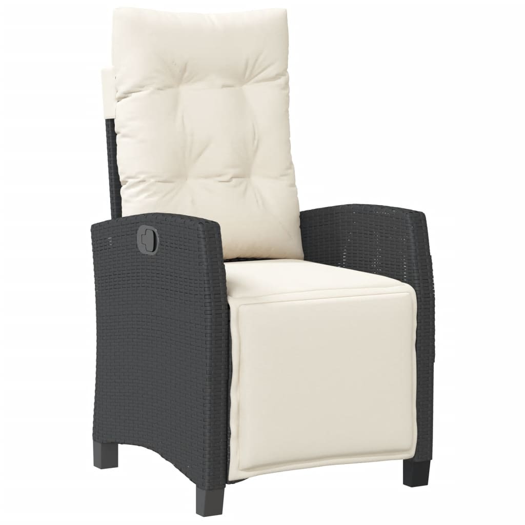 Ensemble de bistro 3 pcs avec coussins noir résine tressée - XIOS