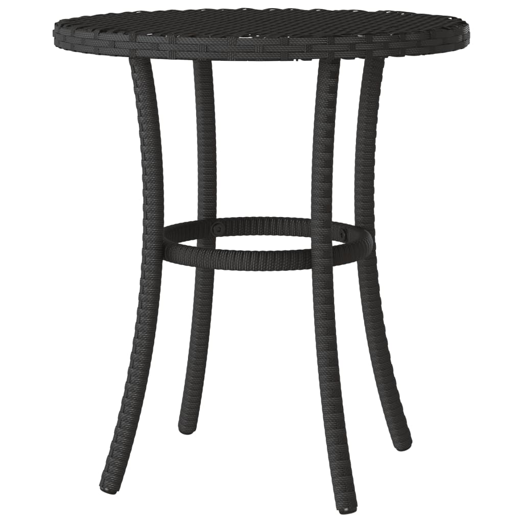 Ensemble de bistro 3 pcs avec coussins noir résine tressée - XIOS