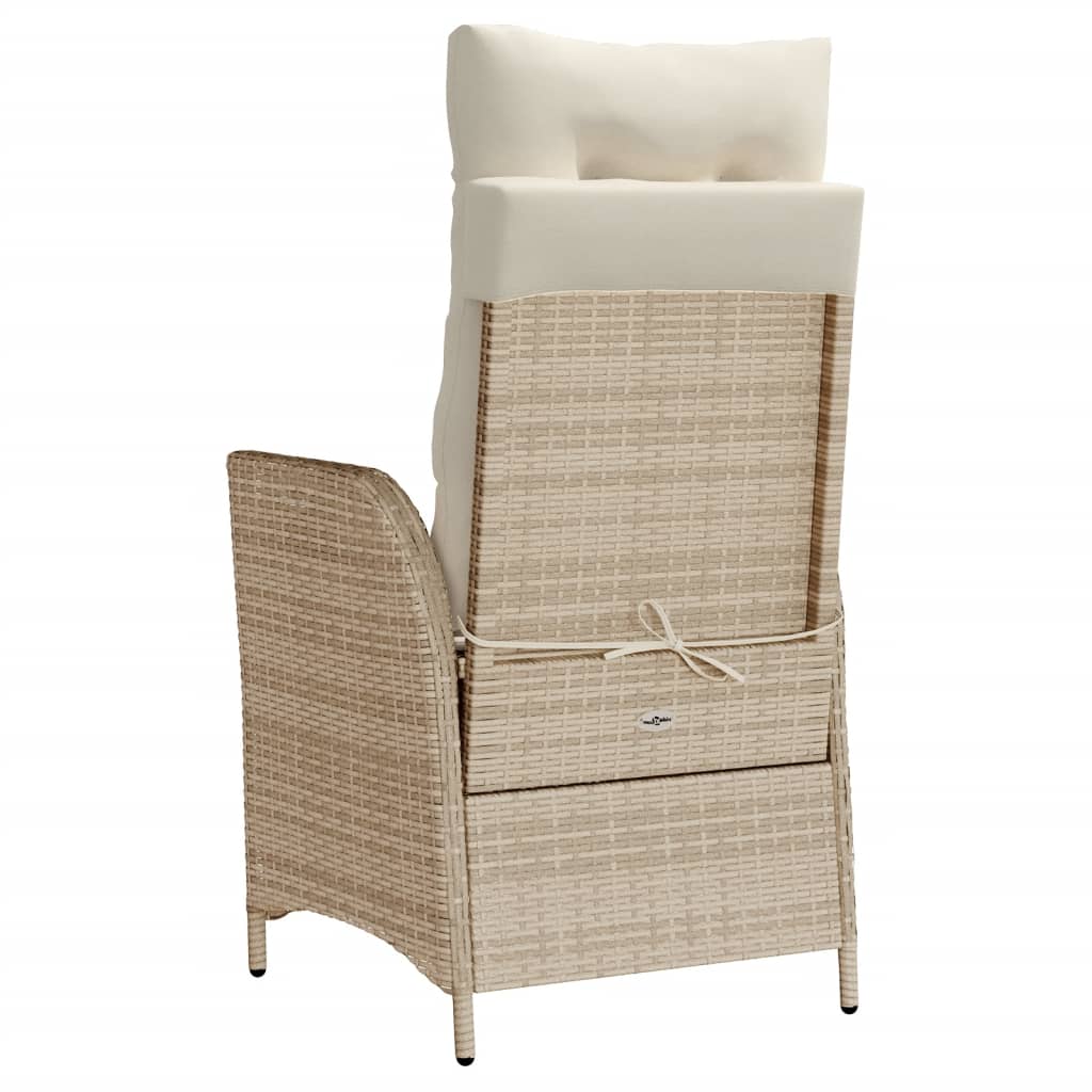 Ensemble de bistro 3 pcs avec coussins beige résine tressée - XIOS