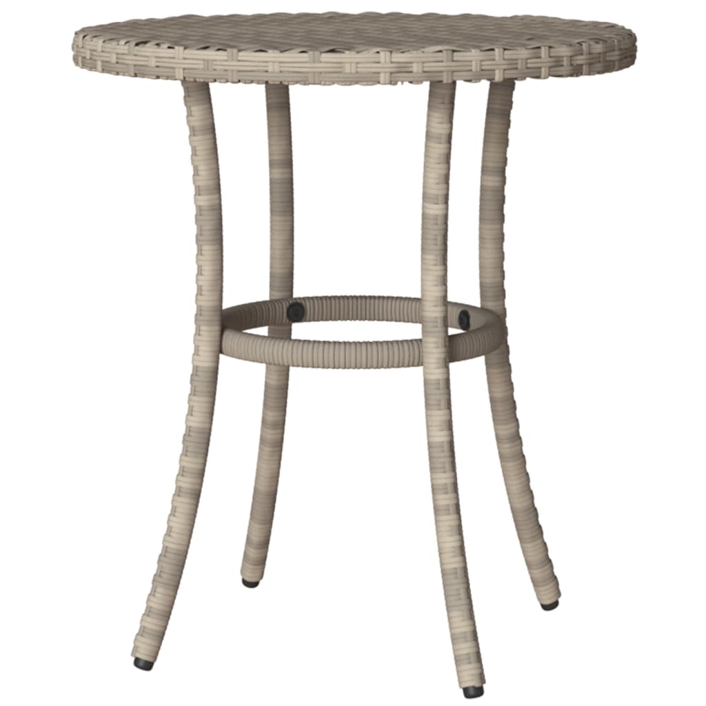 Ensemble de bistro 3 pcs et coussins gris clair résine tressée - XIOS