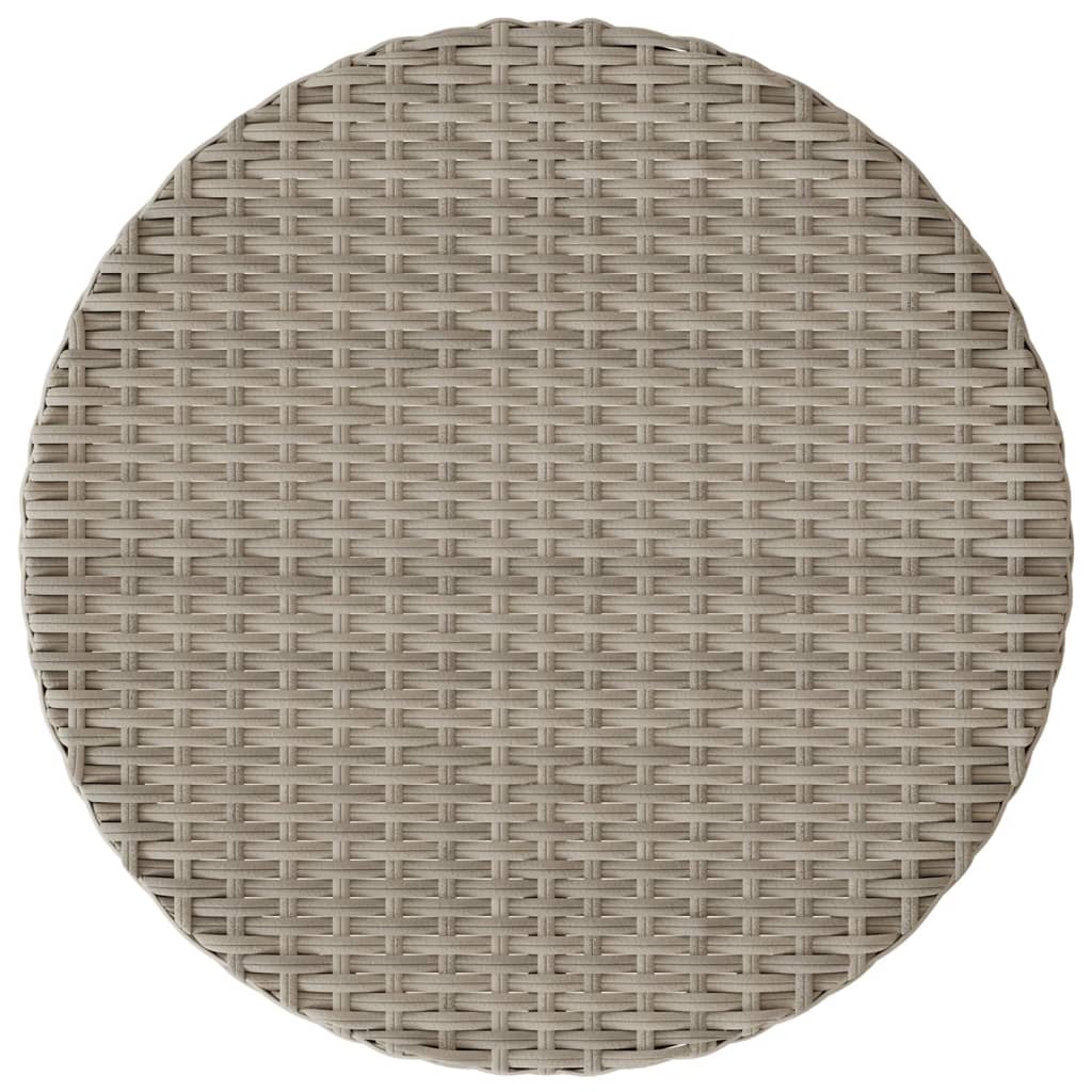 Ensemble de bistro 3 pcs et coussins gris clair résine tressée - XIOS
