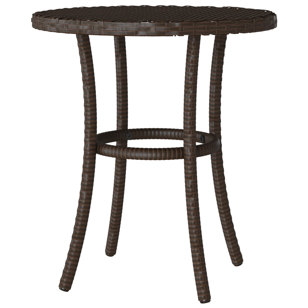 Ensemble de bistro 3 pcs avec coussins marron résine tressée - XIOS