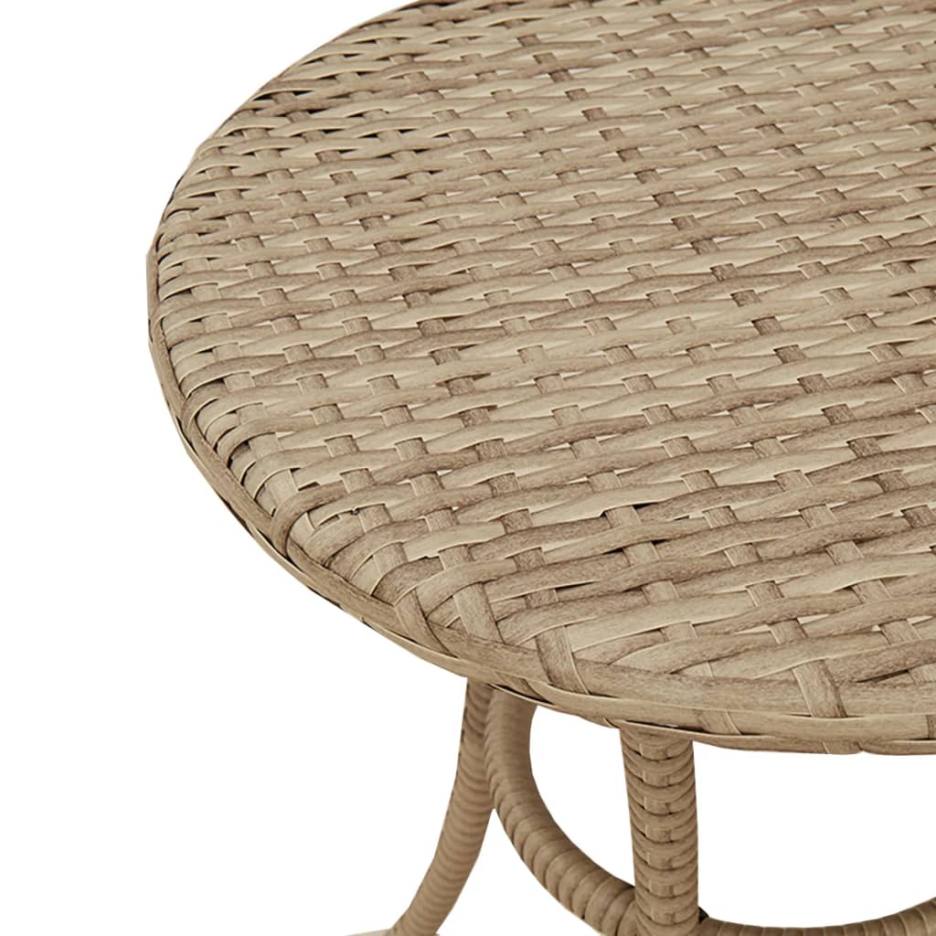 Ensemble de bistro 3 pcs avec coussins beige résine tressée - XIOS