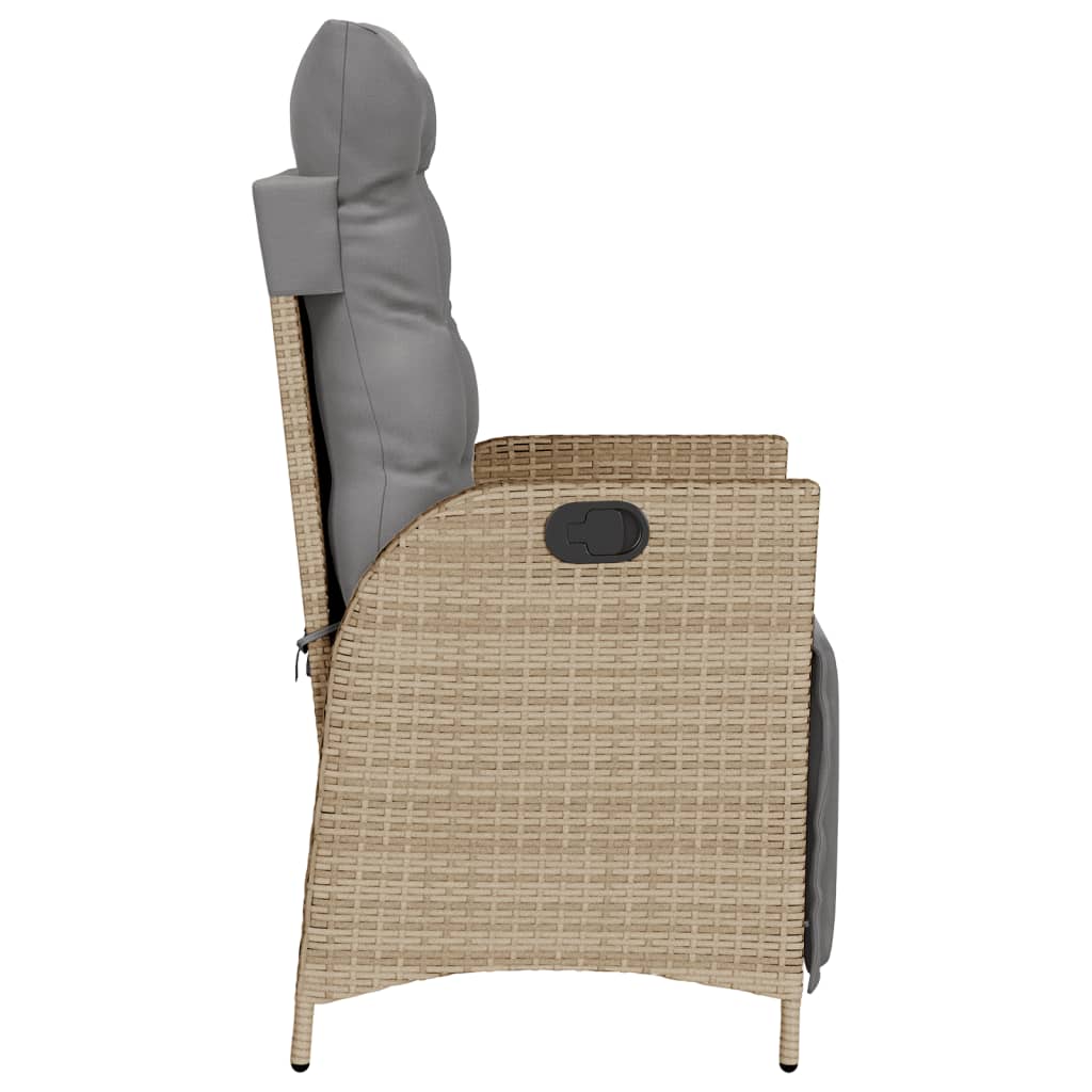 Ensemble de bistro 3 pcs coussins mélange beige résine tressée - XIOS