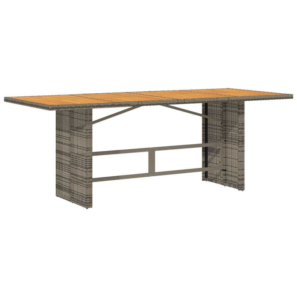 Table de jardin avec dessus en bois d'acacia gris 190x80x74 cm Tables de jardin vidaXL