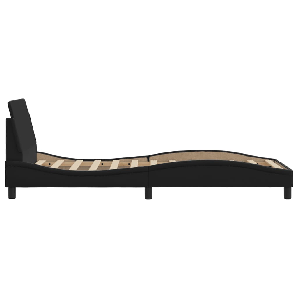 Cadre de lit sans matelas noir 80x200 cm similicuir - XIOS
