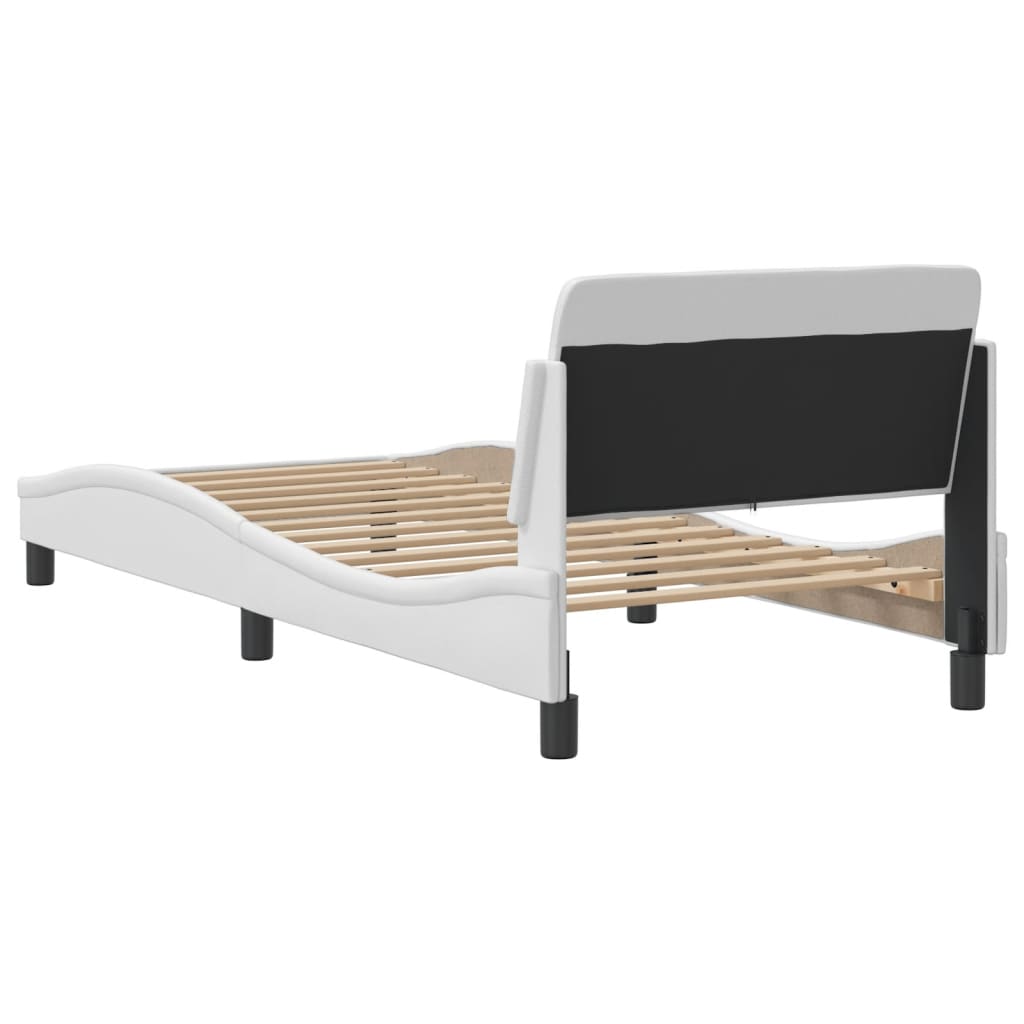 Cadre de lit Dover blanc 90x190 cm similicuir - XIOS